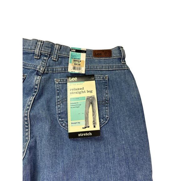 Lee Relaxed Straight Leg Jeans 12 Short At The Waist Stretch Fabric New - Picture 4 of 5